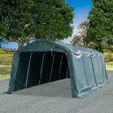 Namiot dla bydła, PVC 550 g/m?, 3,3 x 8 m, ciemnozielony