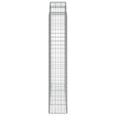 Kosze gabionowe, 2 szt, 200x50x220/240 cm, galwanizowane żelazo