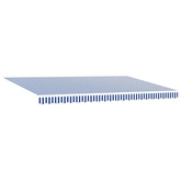 Markiza zwijana Ze LED Lights Niebieski i biały 450 × 300 cm