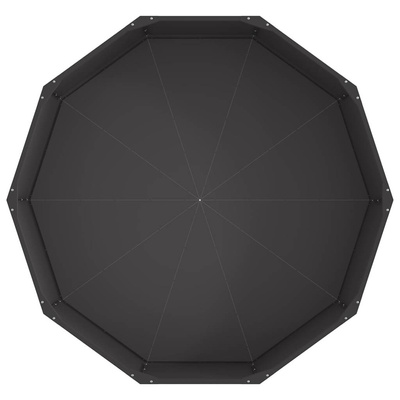 Donica Czarny 120 x 120 x 35 cm Stal