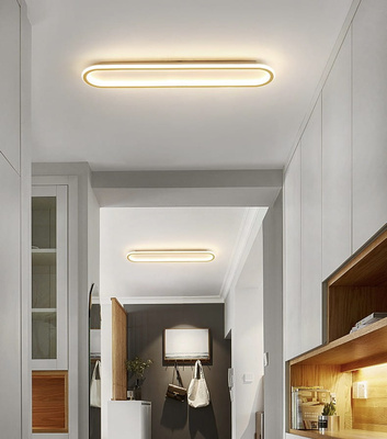Plafon LED 25W Owalny Złoty Abruzzo Angelo 40cm