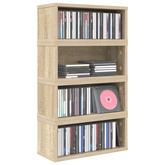 Stojak na płyty CD 4 szt. dąb Sonoma 40 x 17 x 17 cm