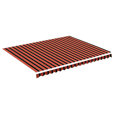 Zapasowa tkanina na markizę, pomarańczowo-brązowa, 4,5x3,5 m, poliester