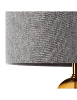 Lampa podłogowa LEONA szara E27 100W złota