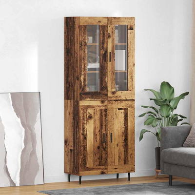 Highboard 2 szt. Stare drewno 69,5 x 34 x 180 cm