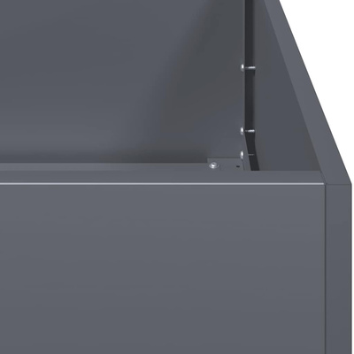 Doniczka Antracyt 200x40x80 cm Stal walcowana na zimno