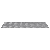 Stopień Prostokątny 4 pcs Srebrny 80 x 40 cm Aluminium