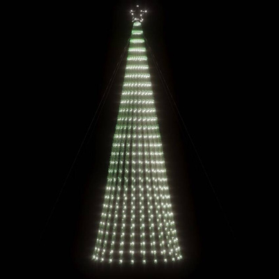 vidaXL Stożkowa choinka z lampek, 688 zimnych białych LED, 300 cm
