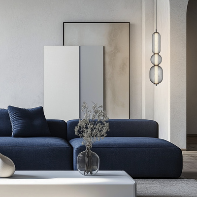 Lampa wisząca druciana PUMA z podłużnym kloszem 14 x 71 cm – designerskie oświetlenie salonu LED 3000K