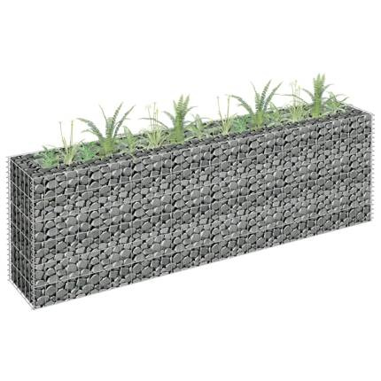 vidaXL Podwyższona donica gabionowa, galwanizowana stal, 180x30x60 cm
