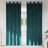 Zasłony zaciemniające 2 pcs Ciemna zieleń 140 x 245 cm Aksamit