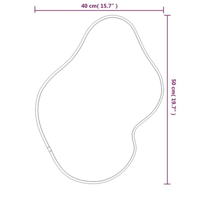 vidaXL Lustro ścienne, złote, 50x40 cm