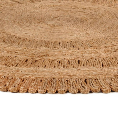 vidaXL Ręcznie pleciony dywan z juty, 150 cm, okrągły