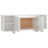 vidaXL Szafka pod TV, biała, 130x35x50 cm, płyta wiórowa