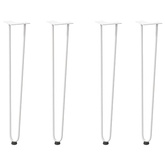 nogi wsuwkowe do stolików konsolowych do stolika konsolowego 4 szt. Biały 72 cm Stal lite