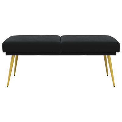 Ławka podwójna Czarny 120 x 45 x 46 cm Welur