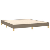 vidaXL Łóżko kontynentalne z materacem, taupe, tkanina, 180x200 cm wariant 4