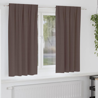 Firany blackout z kółkami 2 pcs Ciemny brąz 175 x 140 cm