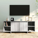 Szafka pod TV, szary dąb sonoma, 130x35x50 cm