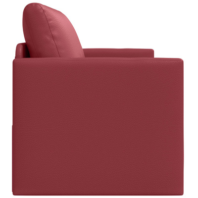 Sofa Bed Czerwone wino 124 x 71 x 78 cm Sztuczna skóra