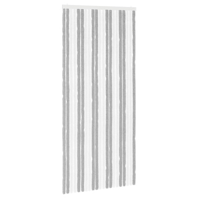 Firanka owadobojna z chenillu Szary i biały 90 x 200 cm 100% PP