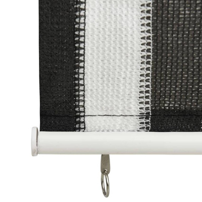 vidaXL Roleta zewnętrzna, 60x140 cm, antracytowo-białe pasy
