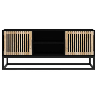 vidaXL Szafka pod TV, czarna, 105x30x45 cm, materiał drewnopochodny