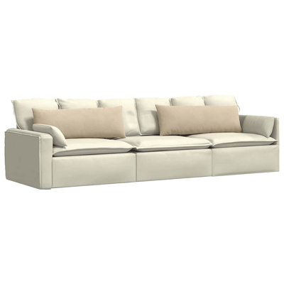 Poduszki na sofę 2 pcs Kremowy 120 x 40 cm tkanina
