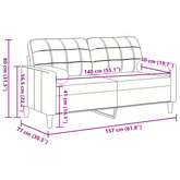 2-osobowa sofa z poduszkami, ciemnozielona, 140 cm, aksamit
