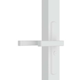 vidaXL Drzwi wewnętrzne, 76x201,5 cm, białe, szkło ESG i aluminium