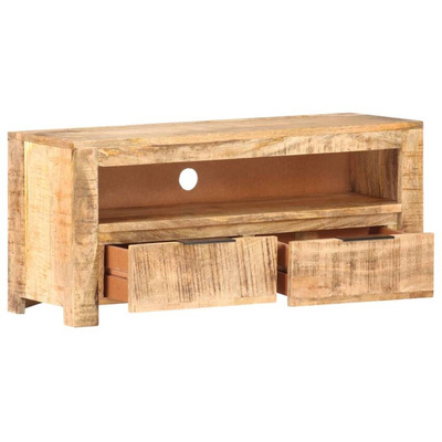 vidaXL Szafka pod TV, 90x30x40 cm, lite, surowe drewno mango