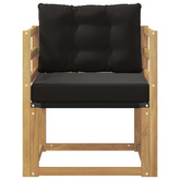 Sofa na zewnątrz Drewno akacji i tekstylen Biały