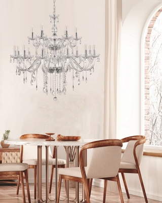 Cristallo lampa wisząca chromowy 18x40W E14 transparentny  30-30412
