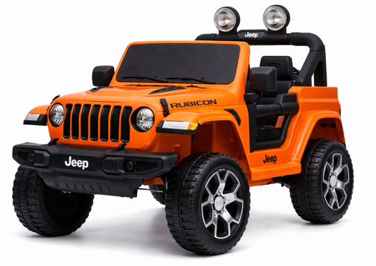 Auto na Akumulator Jeep Rubicon Światła LED MP3 Pilot 4x4 Pomarańczowy