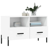 Szafka pod TV, biała, 80x36x50 cm, materiał drewnopochodny vidaXL
