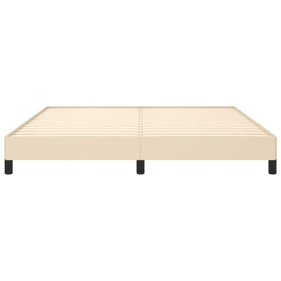 vidaXL Rama łóżka, kremowa, 180x200 cm, obita tkaniną model standard