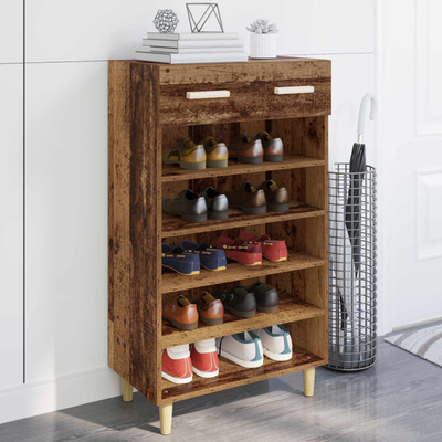 Szafka na buty z szufladą z półką Stare drewno 60 x 35 x 105 cm