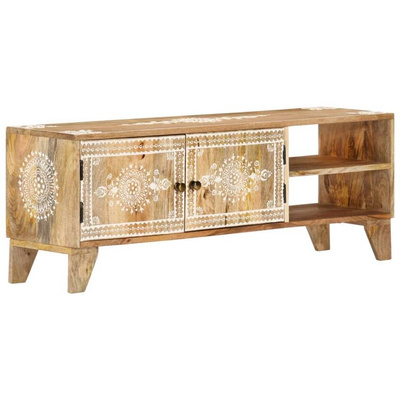 vidaXL Szafka pod TV, 110x30x40 cm, lite drewno mango