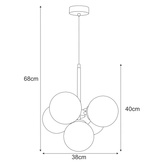Lampa wisząca K-5368 z serii PIRO