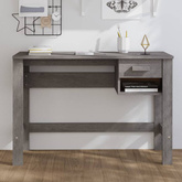 vidaXL Biurko HAMAR, jasnoszare, 110x40x75 cm, lite drewno sosnowe