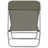 vidaXL Składane leżaki, 2 szt., stal i tkanina, taupe