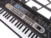 Keyboard z Mikrofonem Instrument Muzyczny Dla Dzieci Czarny