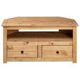 vidaXL Szafka narożna pod TV, 93x49x49 cm, lita sosna, seria Panama