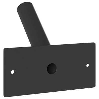 Uchwyt na maszt flagowy Czarny 13 x 6 x 0,2 cm Stal