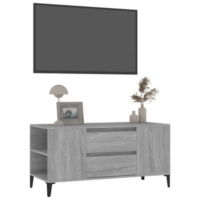 vidaXL Szafka pod TV, szary dąb sonoma, 102x44,5x50 cm