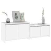 vidaXL Szafka pod TV, biała, 146,5x35x50 cm, materiał drewnopochodny