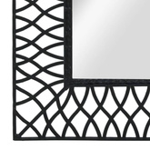 vidaXL Lustro ścienne do ogrodu, łukowe, 50 x 80 cm, czarne