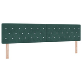 Łóżko Box Spring z materacem i LED Ciemnozielony 200 x 200 cm