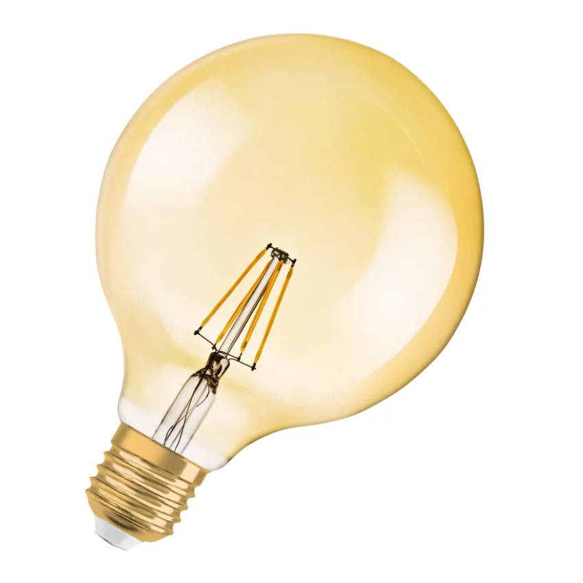 ŻARÓWKA LED E27 6,5W 725LM 2400K GLOBE125 FIL GOLD DIM 55 OSRAM