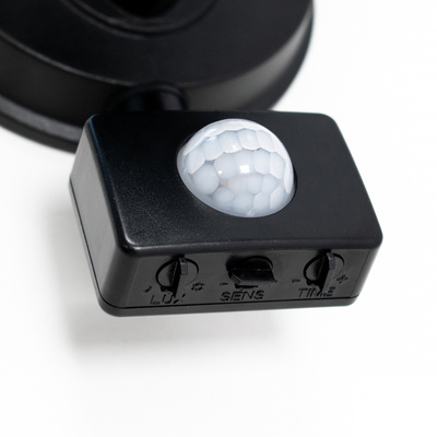 Ogrodowa oprawa elewacyjna kinkiet  z czujnikiem ruchu IMMA BLACK SENSOR E27 czarny IP44 EDO777381 EDO Solutions